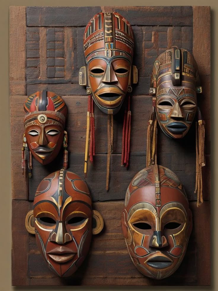WOODEN DECORATIVE MASKS
