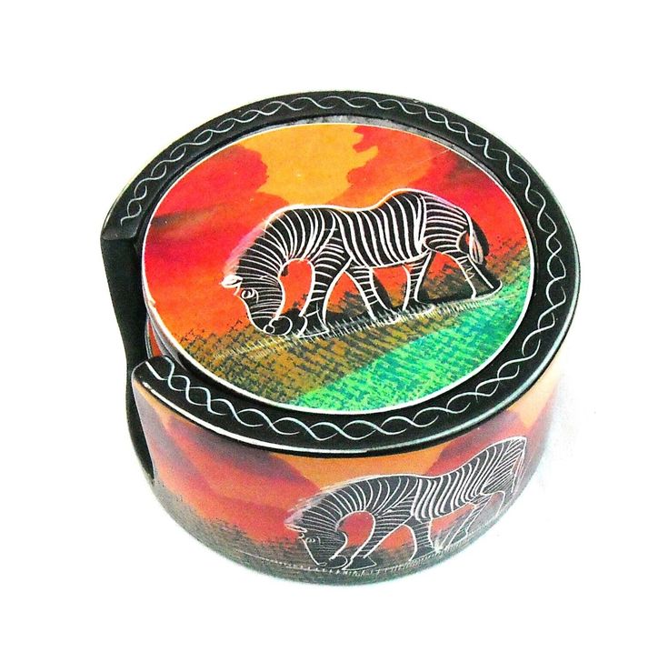Zebra Coasters Set